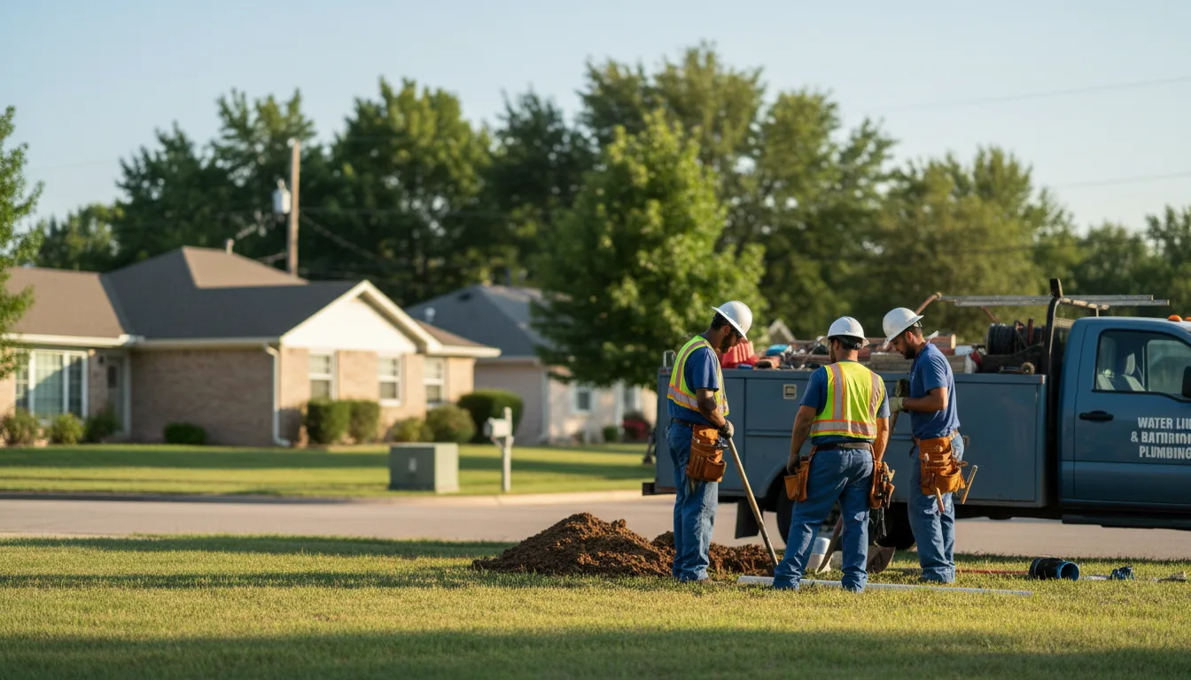 Residential water line and bathroom plumbing service in Elberta, AL